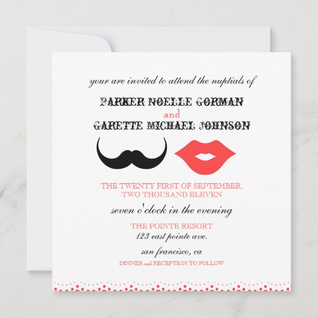 THE CHAPLIN - CORAL INVITATION (Front)