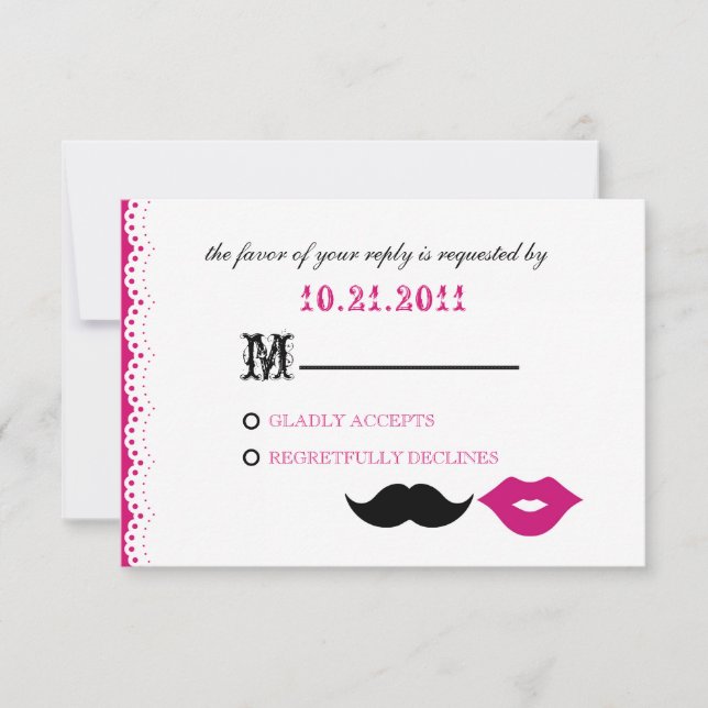 THE CHAPLIN - FUSCHIA RSVP CARD (Front)