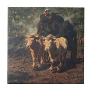 The Charcoal Burners by Rosa Bonheur Ceramic Tile