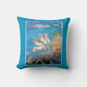The Chariot of Apollo by Odilon Redon Cushion