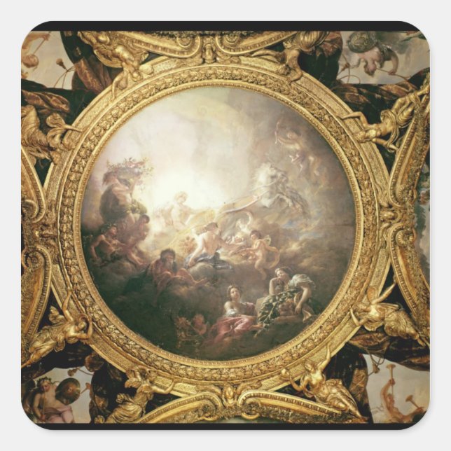 The Chariot of Apollo, ceiling painting Square Sticker (Front)