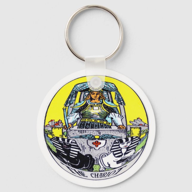 The Chariot Tarot Key Ring (Front)