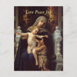 The Charity by Bougeureau, christmas postcards