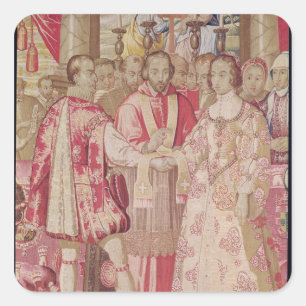 The Charles V Tapestry Square Sticker