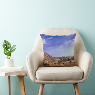 The charming beauty of desert nature under a blue  cushion