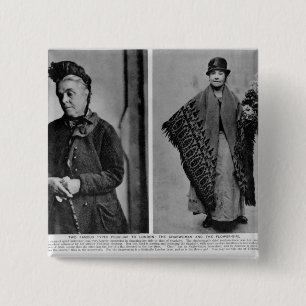 The Charwoman and The Flower-Girl 15 Cm Square Badge