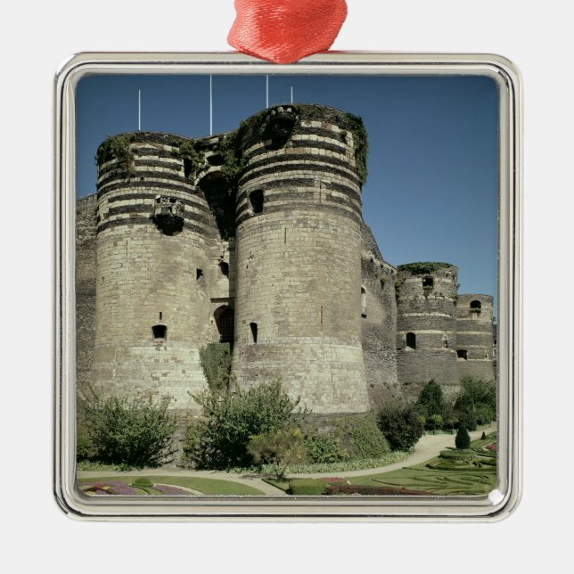 The Chateau d'Angers, completed 1238 Metal Tree Decoration (Front)