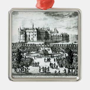The Chateau de Chantilly and the gardens designed Metal Ornament