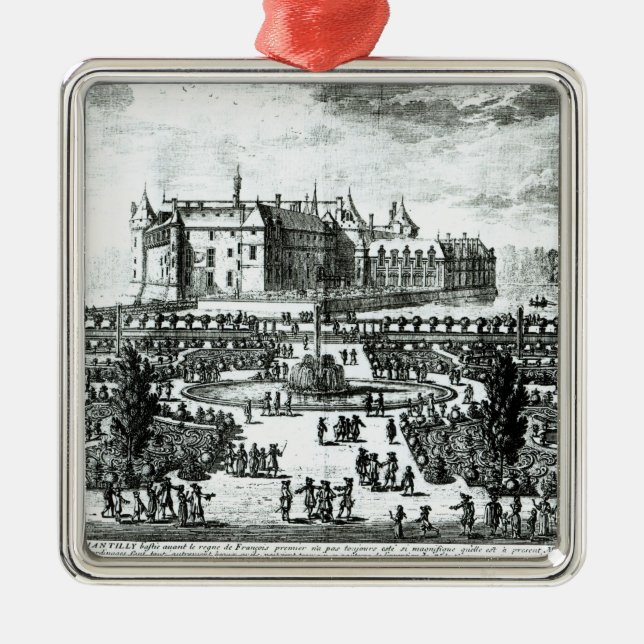 The Chateau de Chantilly and the gardens designed Metal Ornament (Front)