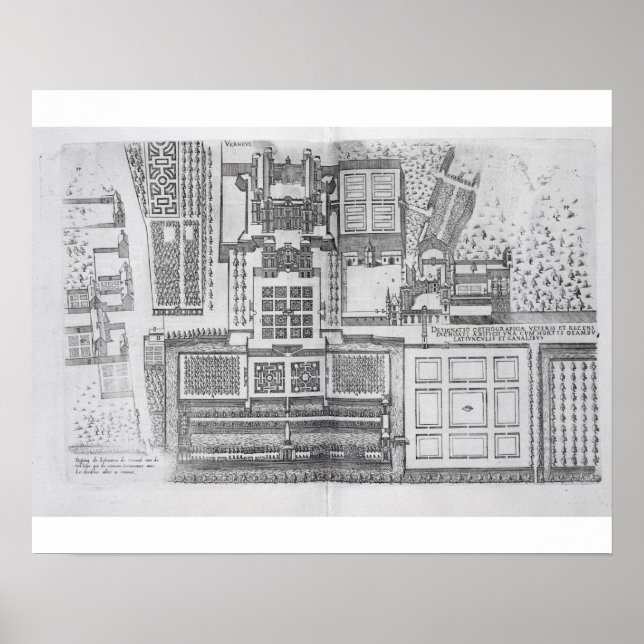 The Chateau, gardens and part of the park at Verne Poster (Front)