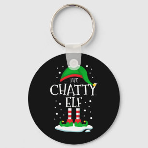 The Chatty Elf Christmas Family Matching Xmas Grou Key Ring