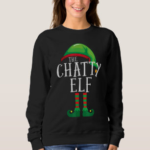 The Chatty Elf Matching Family Group Pajama Christ Sweatshirt