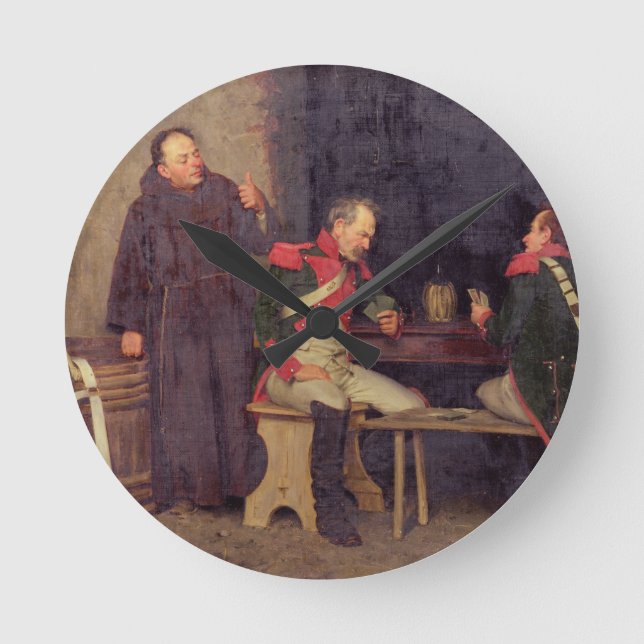 The Cheat (oil on canvas) (one of pair - See 19572 Round Clock (Front)