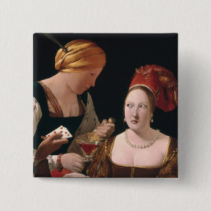 The Cheat with the Ace of Diamonds 15 Cm Square Badge