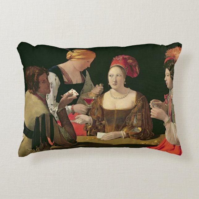 The Cheat with the Ace of Diamonds Decorative Cushion (Front)