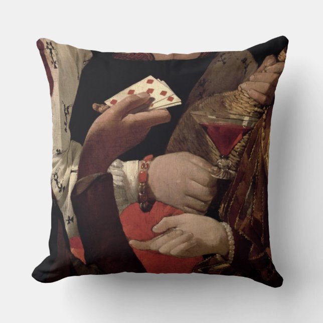 The Cheat with the Ace of Diamonds, detail of the Cushion (Front)