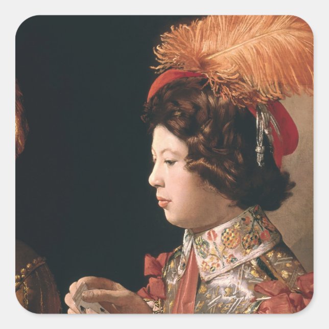 The Cheat with the Ace of Diamonds Square Sticker (Front)