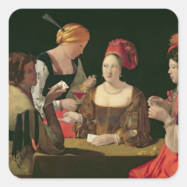 The Cheat with the Ace of Diamonds Square Sticker (Front)