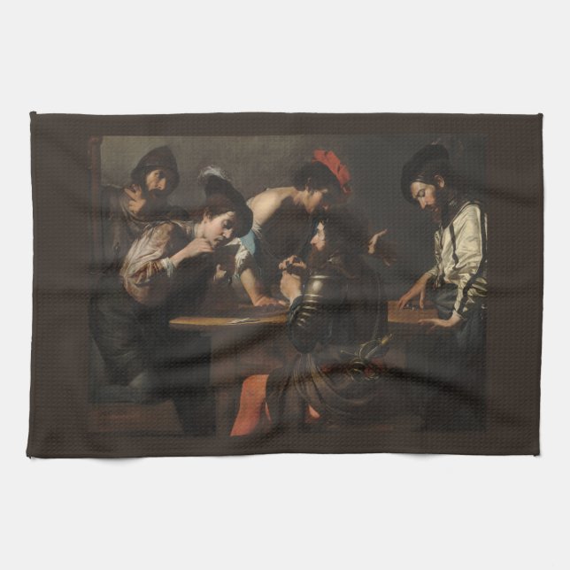 The Cheats, Mercenary Soldiers Playing Cards Tea Towel (Horizontal)