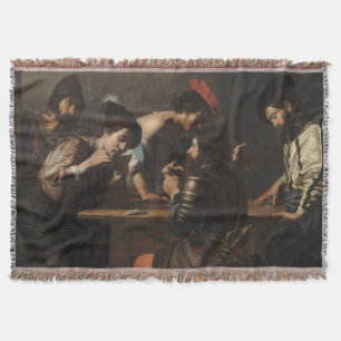 The Cheats, Mercenary Soldiers Playing Cards Throw Blanket