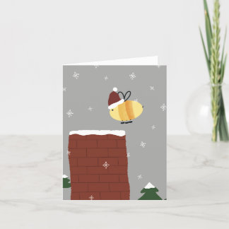 The Cheeky Santa Bee Holiday Card