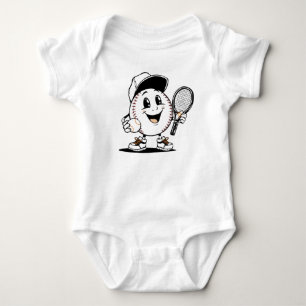 The Cheerful Tennis Mascot Baby Bodysuit