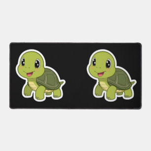 The Cheerful Turtle Who Never Rushed Desk Mat