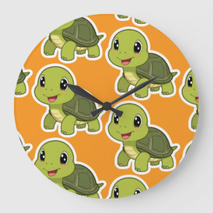 The Cheerful Turtle Who Never Rushed Large Clock