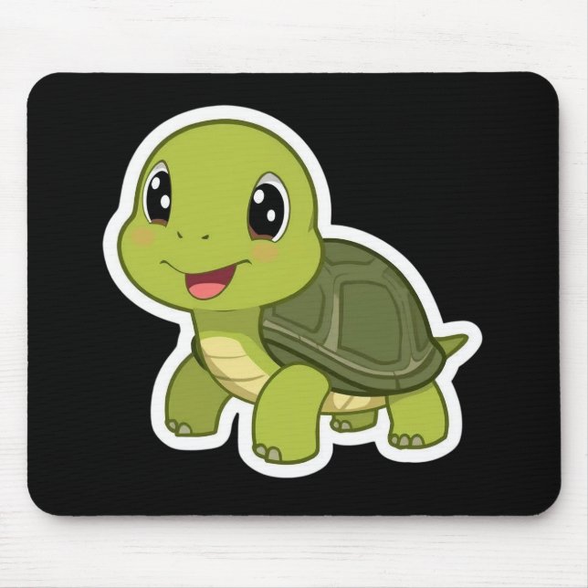 The Cheerful Turtle Who Never Rushed Mouse Pad (Front)