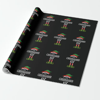 The Cheerleader ELF Family Matching Group Christma Wrapping Paper