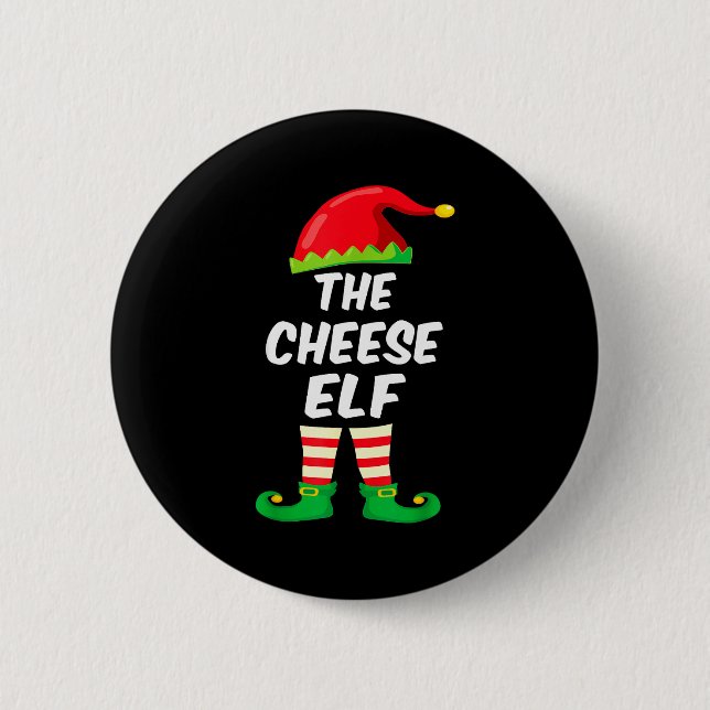 The Cheese Elf Family Matching Funny Christmas Cos 6 Cm Round Badge (Front)