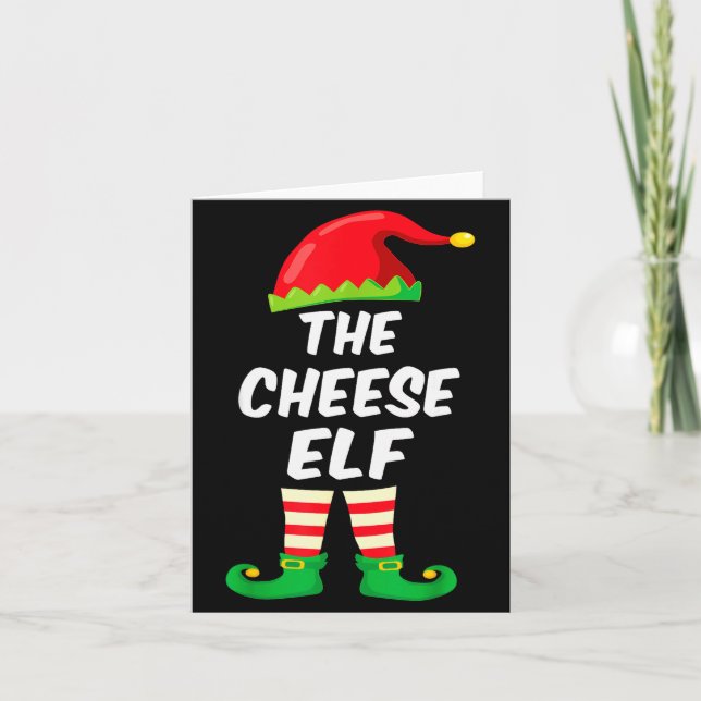 The Cheese Elf Family Matching Funny Christmas Cos Card (Front)