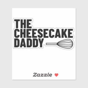 The Cheesecake Daddy Sticker Logo White