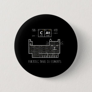 The Chemistry Cat Lovers  6 Cm Round Badge