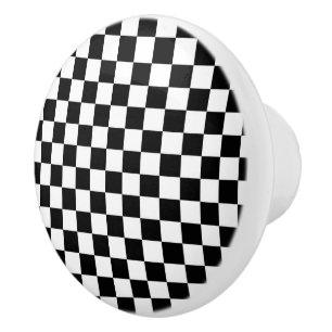 The Chequered Flag Ceramic Knob