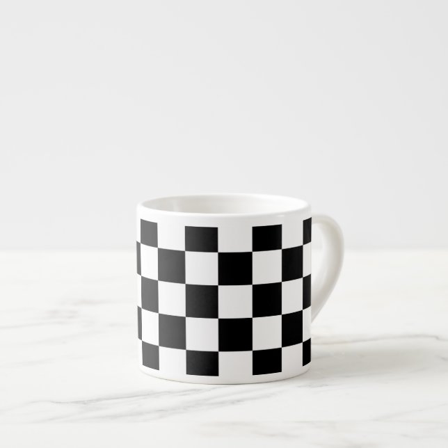 The Chequered Flag Espresso Cup (Front Right)