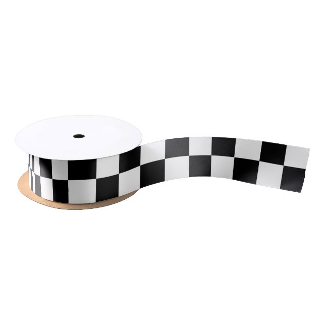 The Chequered Flag Satin Ribbon (Spool)