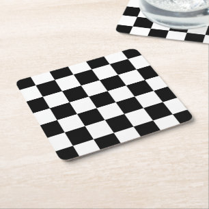 The Chequered Flag Square Paper Coaster