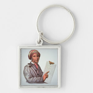 The Cherokee Scholar, Sequoyah (1776-1843) (colour Key Ring