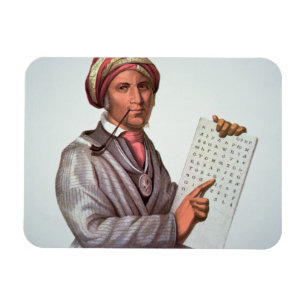 The Cherokee Scholar, Sequoyah (1776-1843) (colour Magnet