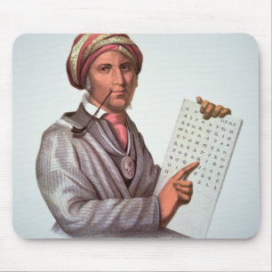 The Cherokee Scholar, Sequoyah (1776-1843) (colour Mouse Pad