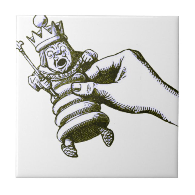 The Chess King Tenniel Ceramic Tile (Front)