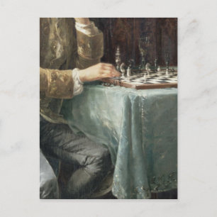 The Chess Players, 1887 Postcard