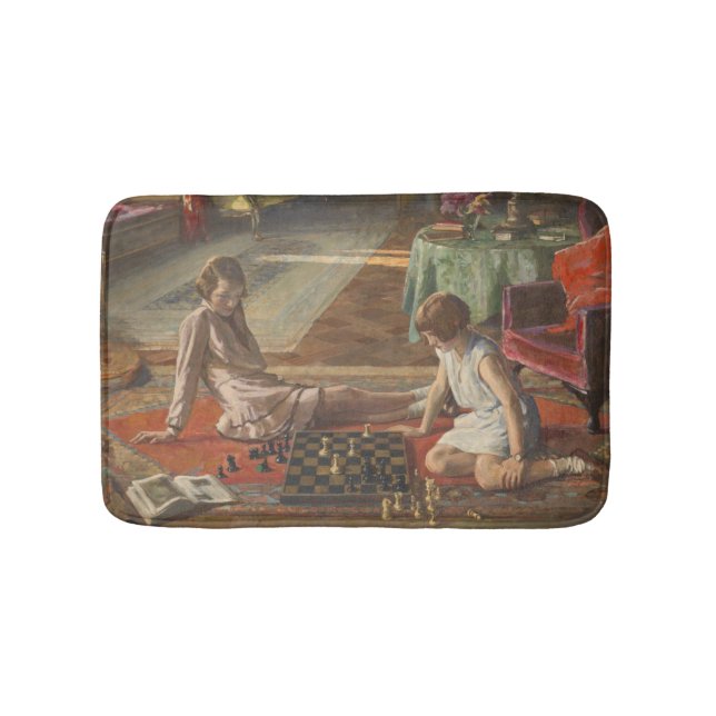 The Chess Players (by John Lavery) Bath Mat (Front)