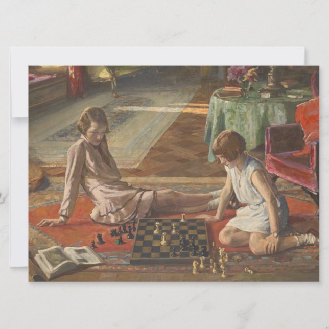 The Chess Players (by John Lavery) Card (Front)