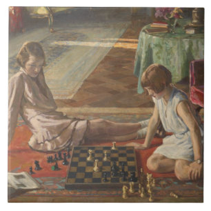 The Chess Players (by John Lavery) Ceramic Tile