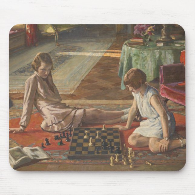 The Chess Players (by John Lavery) Mouse Pad (Front)