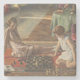 The Chess Players (by John Lavery) Stone Coaster
