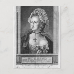 The Chevalier d'Eon, dressed as a woman Postcard