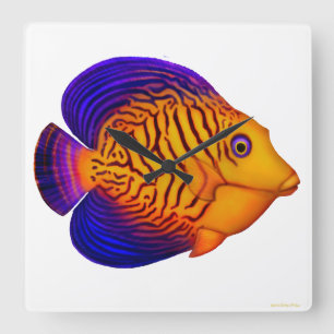 The Chevron Tang Reef Fish Wall Clock
